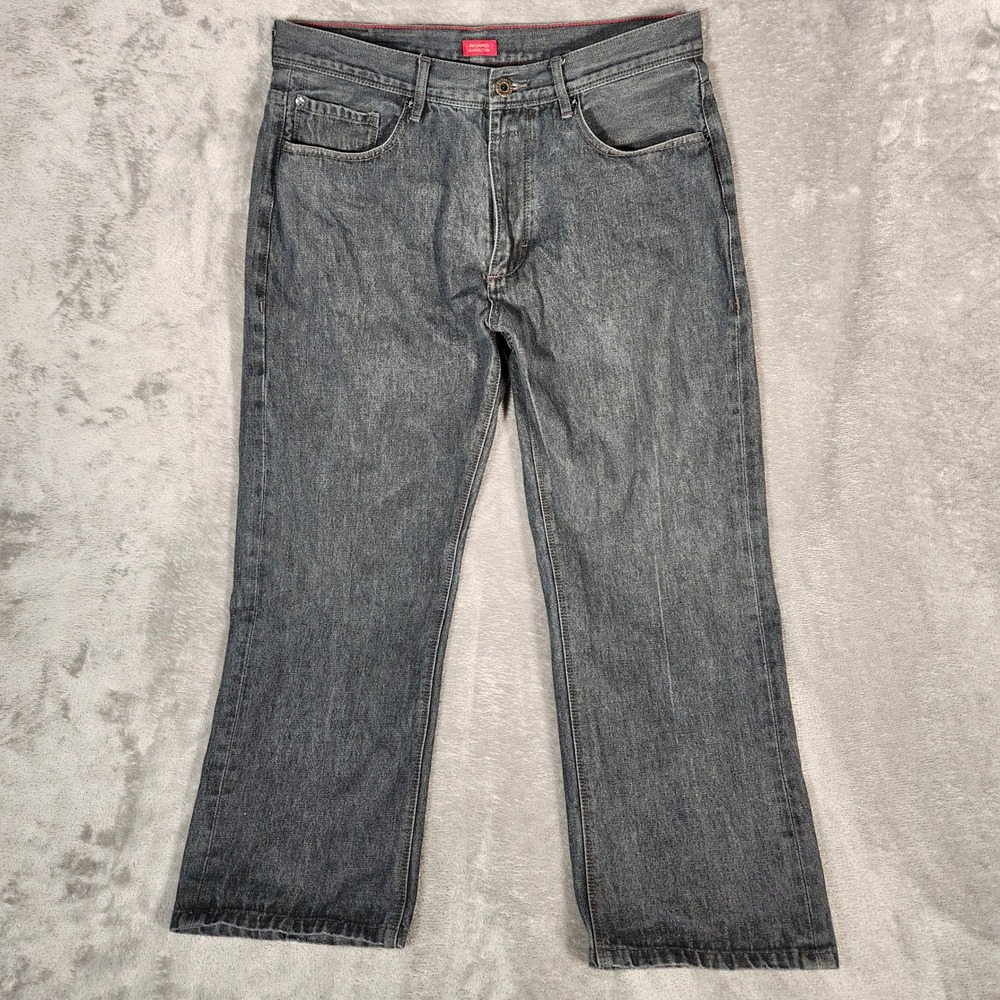 Sean John Jeans Men's 36X32 Gray Excellent Relaxed Hamilton Straight Leg Denim